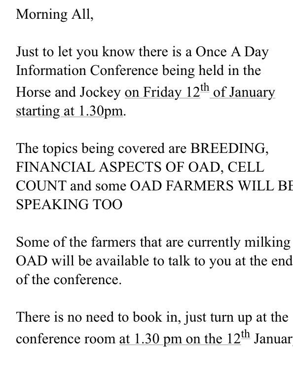 Feel free to RT.....thanks
If you have interest whats so ever in OAD then this is your chance to learn more.
Received from <a href="/shayesSandra/">Sandra Hayes</a> <a href="/teagasc/">Teagasc</a> today