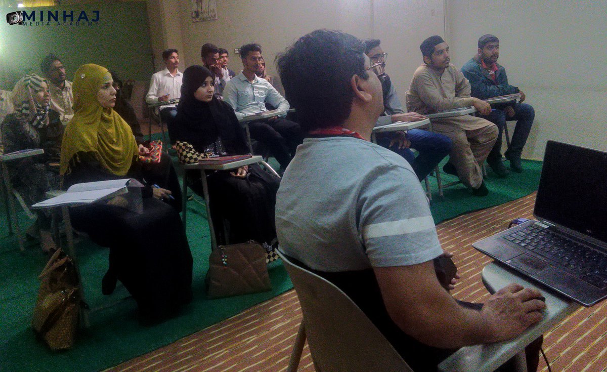 MinhajAcademy's tweet photo. Post-Production: #Graphics &amp; #Editing Media Workshop, Workshop Conducted by #Shiraz_Irani (Head of Editor @ExpressNewsPK) #MinhajMediaAcademy #Karachi https://t.co/tL0K5dY0WR