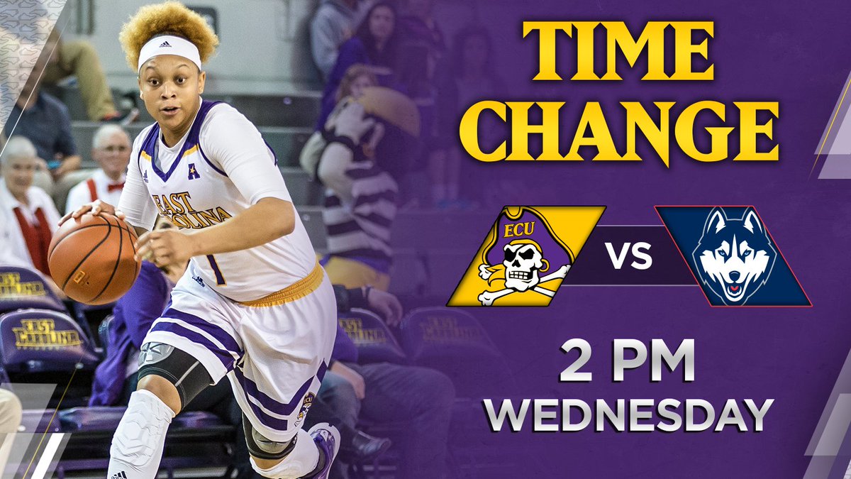 ECU Athletics on Twitter "TIME CHANGE Due to a forecast of inclement