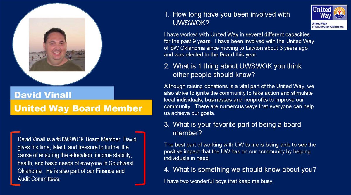 uwswok's tweet photo. It's #TeamTuesday! It takes a mighty team to #LIVEUNITED at #UWSWOK. Every Tuesday we will focus on an individual of the UWSWOK team that works hard to make UWSWOK and our community great! https://t.co/96pGMOwwti