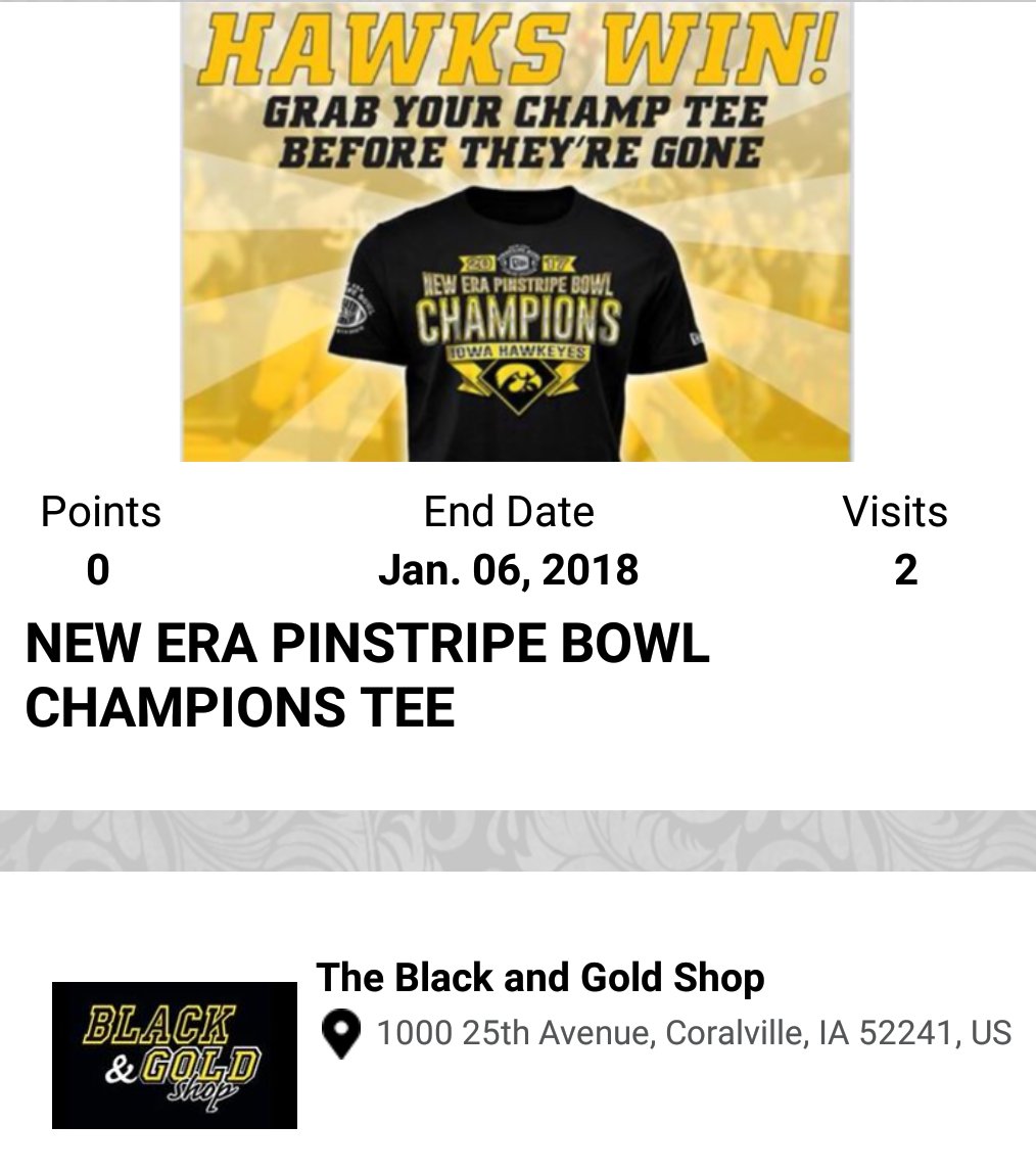Congratulations Hawkeyes! Celebrate the win with this new tee and get rewards!