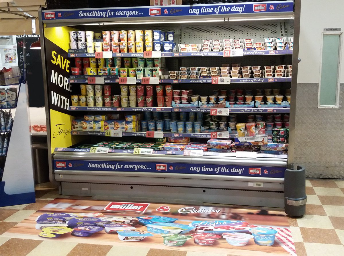 CareSigns's tweet photo. Some fabulous New Year entrance and chiller #POS graphics for @MullerUKandI that we installed @jempsonsstores Peasmarsh this morning. https://t.co/QbZnKEJzkt