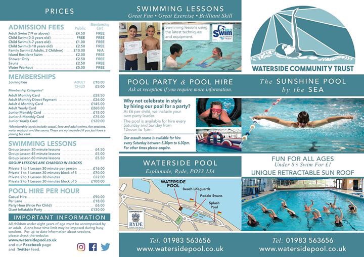 RydeWaterside's tweet photo. Welcome 2018 ! We are open !Please find below our new look timetable also available to collect from reception or download from our new look website https://t.co/KJs9LXcm6a #rydewaterside2018 #watersidepool #rydewaterside #watersidecommunitytrust https://t.co/FxNtPdeuYK