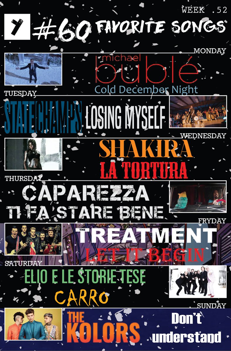 TheLyvers's tweet image. #TheLyversMusic #TheLyvers #52Week #60FavoriteSongs #Recap #NewYear #HappyNewYear #Happy2018 #RobertoBolle #KyloRenChallenge #Capodanno #BuonAnno