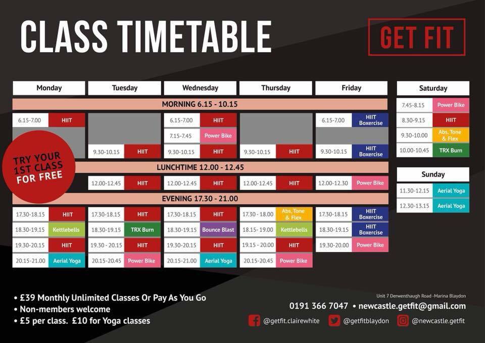 GetFitBlaydon's tweet photo. WE'RE BACK!
Full timetable from 6:15am tomorrow. (Wednesday 3rd January)
No aerial Yoga on Monday or Wednesday but we've added extra Powerbike. Your first class is FREE, message us to book. #northeast #getfit #fitness #NewYearNewYou https://t.co/goHLL5kMWw