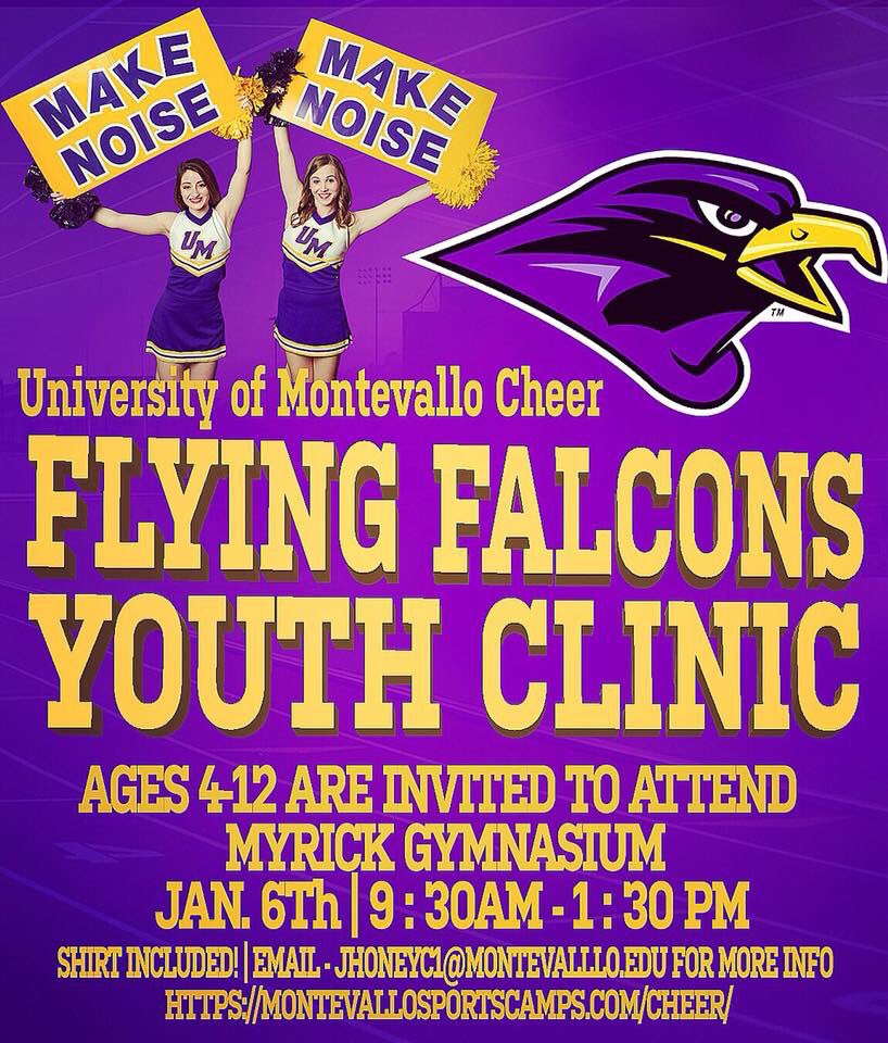 UM_Cheer's tweet photo. We want to wish everyone a very Happy New Year! And there is still time to register for our Flying Falcons Youth Clinic! Register online today by clicking the link in our bio to secure your spot! #FlyingFalcons #CheerClinic #UMCheer #ValloNation https://t.co/wtSfmnY25S