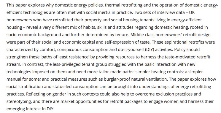 SofiePelsmakers's tweet image. why are domestic energy policies, retrofitting+energy-efficient techn. often met with inertia in practice? buff.ly/2oL8PDH #OA