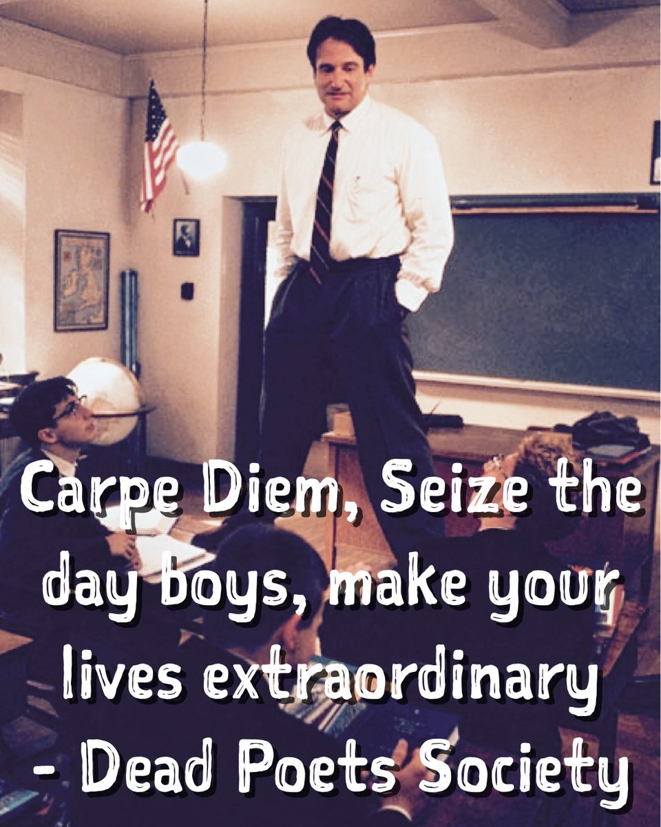 It's a New Year with the same principles. Carpe Diem! 

#newyear #carpediem #seizetheday #2018 #deadpoetssociety #photocredittoowner