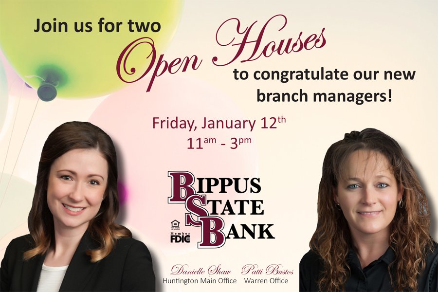 BSB would like to congratulate Patti Bustos and Danielle Shaw on their recent promotions! Please join us Friday, January 12th from 11am-3pm to help us celebrate!  CONGRATULATIONS, PATTI AND DANIELLE!