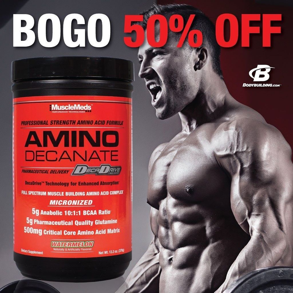 Start the new year off right and take advantage of a Buy One Get One 50% off promotion for Amino Decanate. All the great Amino Decanante flavors are discounted right now and all through the month of January at bodybuilding.com. Get MAXIMUM MUSCLE… ift.tt/2A80FW2