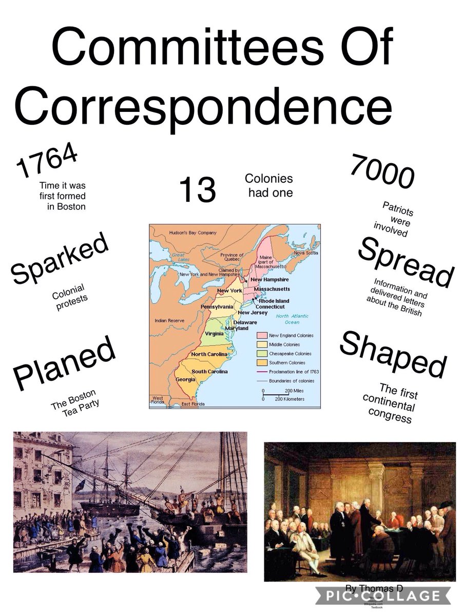 tday_bcds's tweet photo. The Committees of Correspondence were important to the revolution because it spread information and letters about the British. #BCDSHist7 https://t.co/aYyjlkkQ2b