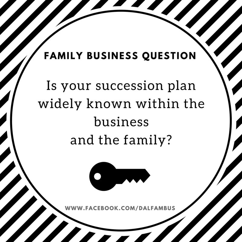 Is your #succession plan widely known within the business and the family?