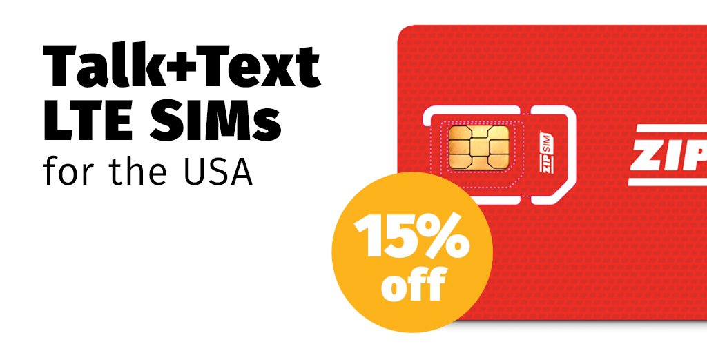 ZIPSIMUS's tweet photo. Last day to save! Shop online now and get 15% off any Talk+Text+Data ZIP SIM until 11:59PM Pacific Time tonight! https://t.co/N0k5EkQG6f https://t.co/UzoXdI8YQG