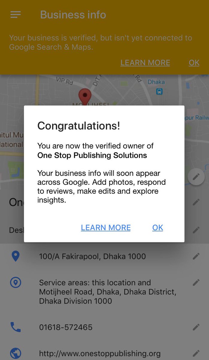 prntsolutionbd's tweet image. Thanks Google for verifying our business page.