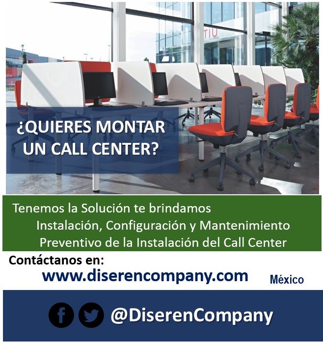 DiserenCompany's tweet photo. ¿Quieres Montar un Call Center?

Te Ofrecemos servicios de #Outsourcing y Instalación y Mantenimiento para #CallCenter
#pymes #ofertas #TodoparaGanar #RecursosHumanos #voip #DiserenCompany #Diseren

mas información Contáctenos en: 
https://t.co/Pe7XEFRp8F
https://t.co/myjcKQtxk6 https://t.co/hjZA584ygm