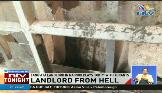 ntvkenya's tweet photo. Lang'ata landlord has been using human waste to force out tenants. #NTVTonight https://t.co/MEV3F2PRuB