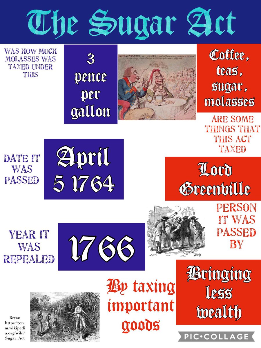 BryanB_bcds's tweet photo. The Sugar Act encouraged colonists to rebel by taxing molasses, which they used to make rum which they traded with Africa to further the triangle trade. #BCDSHist7 https://t.co/cFeSs42cxB
