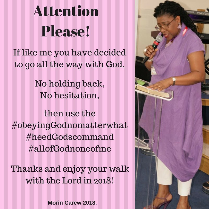 MorinCarew's tweet photo. If you're sold out for God in 2018, then let's go viral - #obeyingGodnomatterwhat #heedGodscommand #allofGodnoneofme 
Your fellow pilgrim. https://t.co/mI2sFshGWc