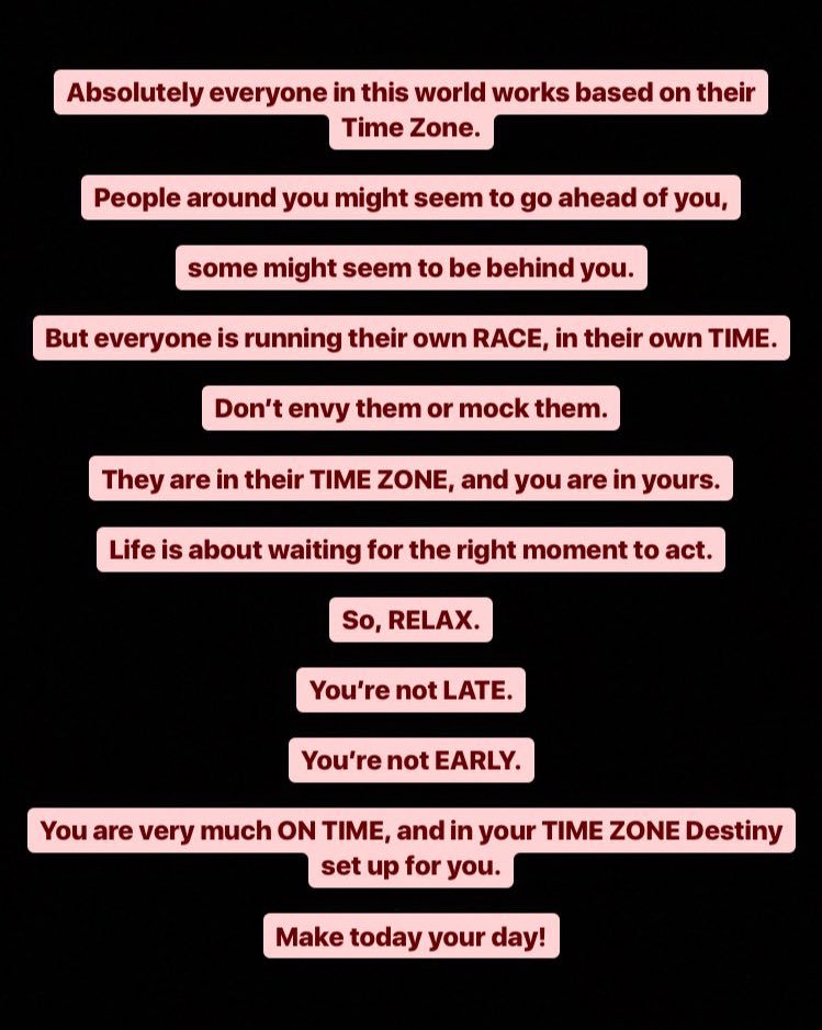 Bundan birkaç saat önce okul bittiğinde ne kadar geç başlamış olcam hayata diye üzülüyordum, her zaman aklımın arkaplanında olan bir düşünce hatta ne yazık ki, ama arkadaşım şöyle bir şey paylaşmış ve o kadar iyi geldi ki anlatamam sizinle de paylaşayım dedim