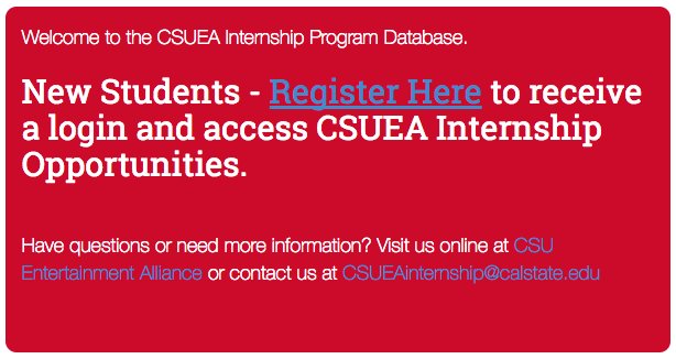 CSUEAInterns's tweet image. Sign up here to find your next spring/summer internship! bit.ly/2tjeYFL #internship #entertainment #CSU