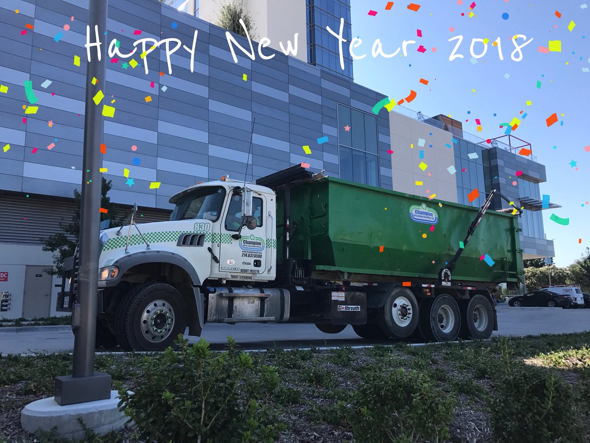 Championwaste's tweet photo. Let’s go 2018! Wishing everyone a Happy New Year! https://t.co/chTsBJ2PP8