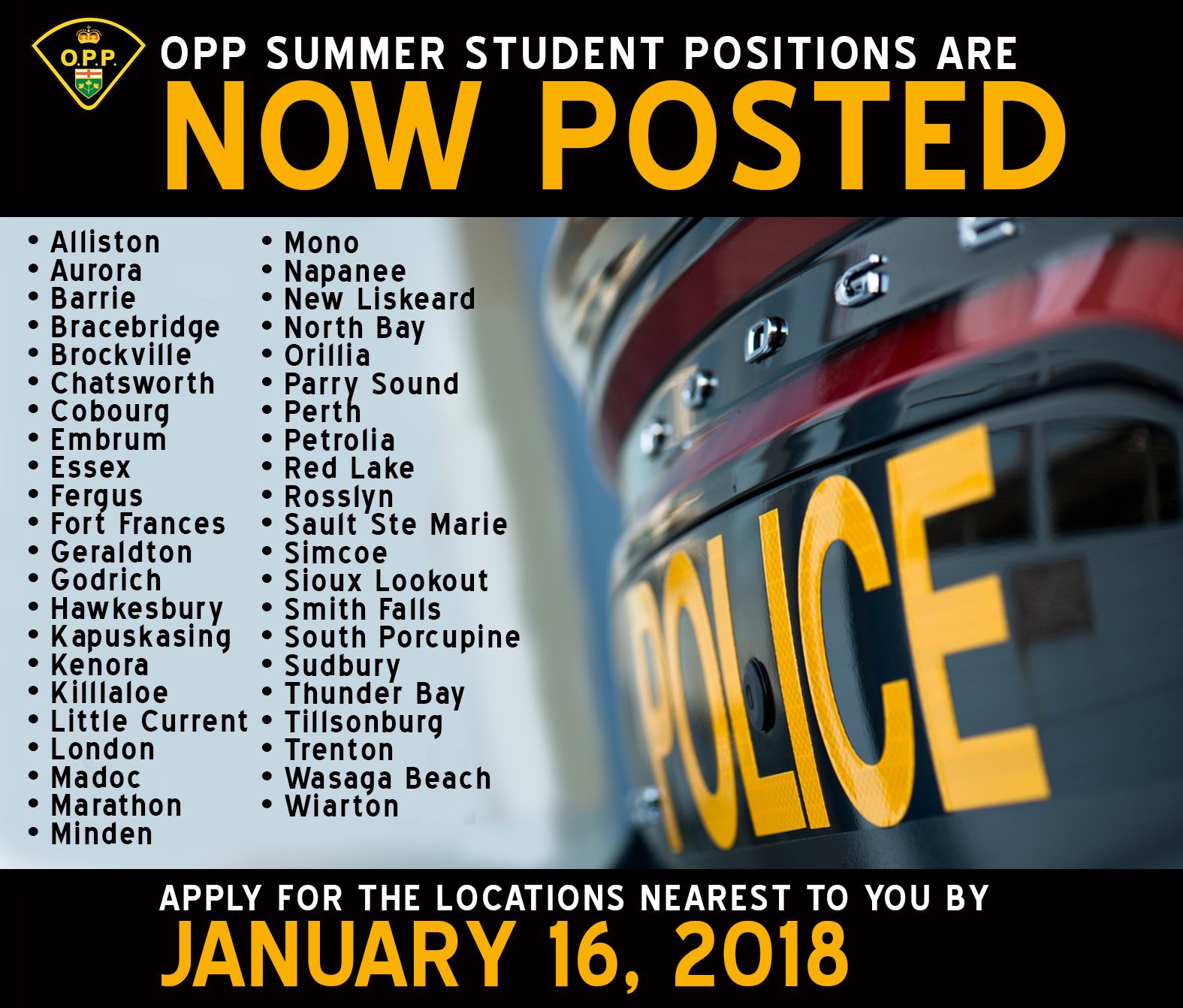 OPP Recruitment Unit on Twitter "OPP summer student jobs now posted