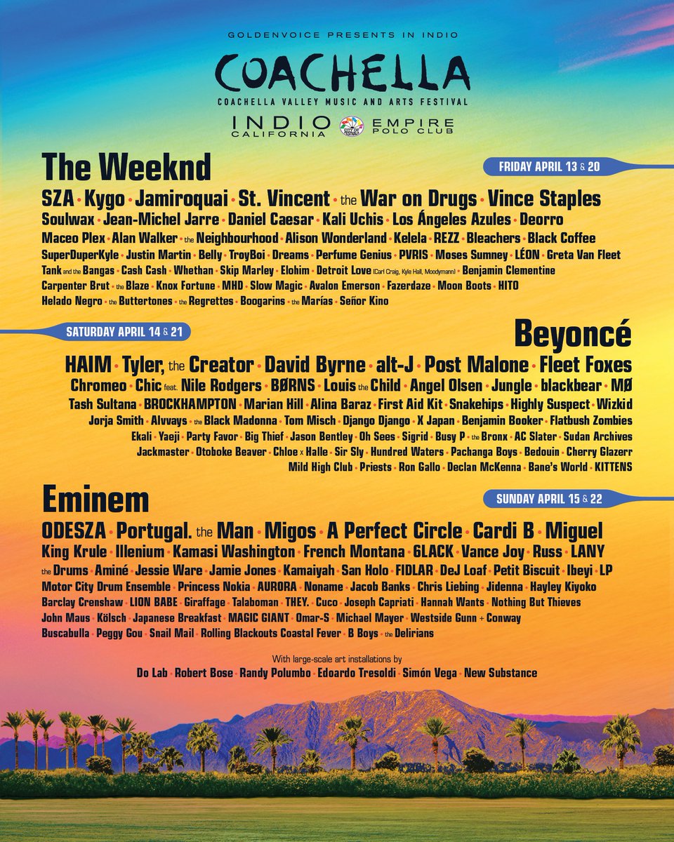 Coachella 2018 - El tópic oficial es el de Sacarino, pero aquí puedes criticar el cartel  DSk0heWVoAAFTmR?format=jpg