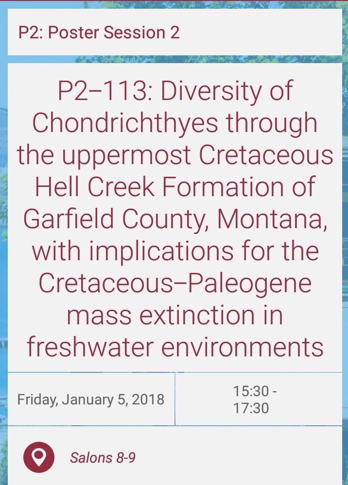 Hey everyone, do you like sharks? What about really really dead sharks? If so, come swing by my poster this Friday from 3:30 to 5:30 and we can talk about Cretaceous sharks and how they might have died! #sicb2018 <a href="/VTechmeetsPaleo/">VT Paleobiology</a> <a href="/Wilson_KPg_Lab/">Wilson-Mantilla KPg Lab</a> <a href="/VT_Science/">Virginia Tech Science</a>