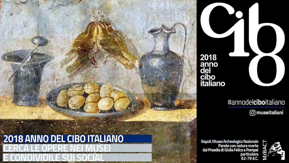 MannApp_TV's tweet photo. 02.01.2018  / Il Mibact per il 2018 lancia l'anno del cibo.
#mann #mibact #2018cibodegliantichi #pasologiulierini #antoniolampis #mannapptv https://t.co/R9vaS091J3