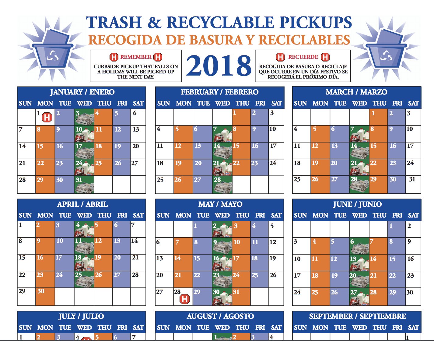 Elizabeth Nj Garbage Schedule 2022 City Of Elizabeth Nj On Twitter: "Our 2018 "Trash & Recyclable Pickups"  Calendar Is Here. #Elizabethnj Https://T.co/9Erqp4Qygx" / Twitter