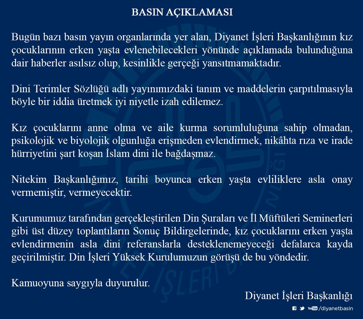 Lütfen Bu Yalana Kimse inanmasın, Gerçek Kaynak Resimlere Bakabilirsiniz.
Diyanet işleri başkanlığı  Resmi Sitesini Ziyaret Edip Gerçek Kaynağına Bakın
islam düşmanlarının ekmeğine yağ sürmeyelim.

#DiyanetKapatılsın