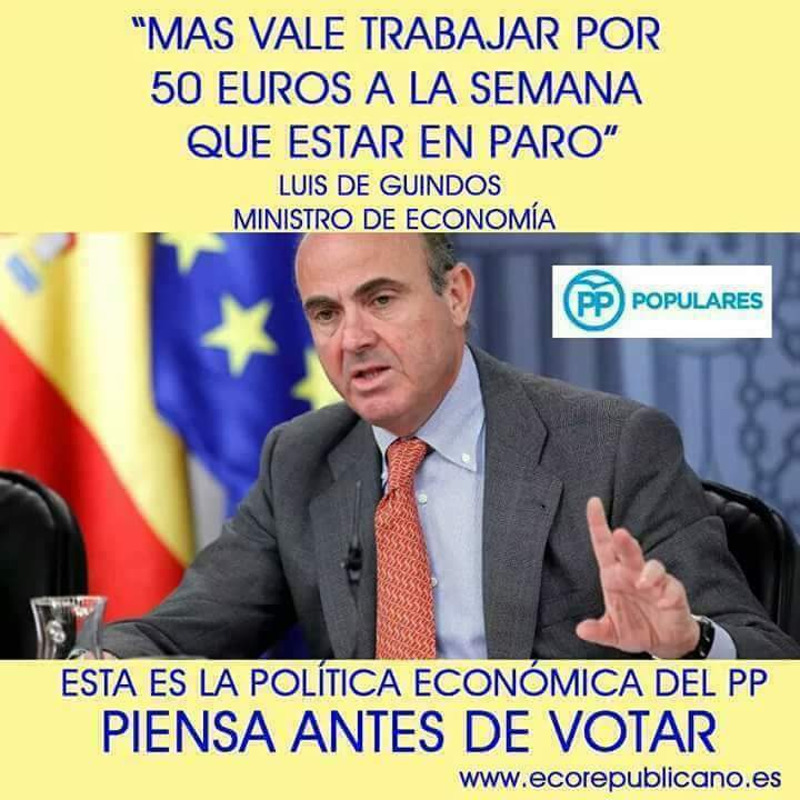 Vamos a ver si nos damos cuenta está es la política que usa el PP llenarse ellos los bolsillos y tener al pueblo muerto de hambre