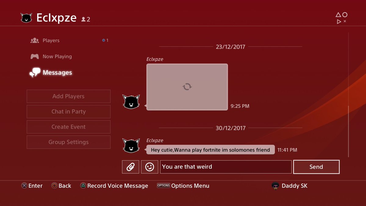 SolomoneFPS's tweet image. I give my PS4 to my lil bro and I jump on to play fortnite and see this._.