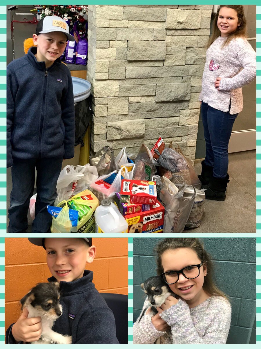 Mrs Cunningham &amp; Mrs Burke’s 4th grade classes donated items to the JC Animal Shelter &amp; fell in love 🐶. <a href="/burke_burkea/">Aimee Robinette</a> <a href="/ridgeviewraptor/">Ridgeview Elementary</a> <a href="/Bconthego5/">Beth J. Cunningham</a>
