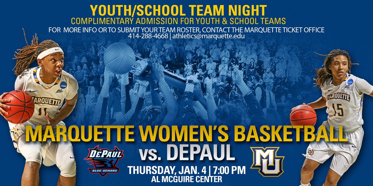Marquette Wbb On Twitter Bring Your Youth Team To The Game