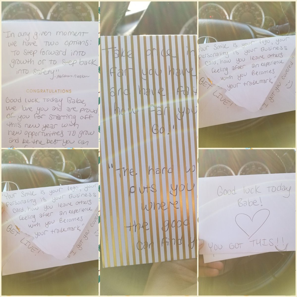 davidvrealtorct's tweet photo. 4/24/16 I took a big leap of faith into a new career. With help from my fiancee she made a card wishing me good luck &amp; told me I had what it takes. 1/2/18 I've been promoted &amp; embark on a new adventure again &amp; she reminds me why I ❤ her so much 😊Happy New Year 2018 is yours! https://t.co/P2VBS9oNpv