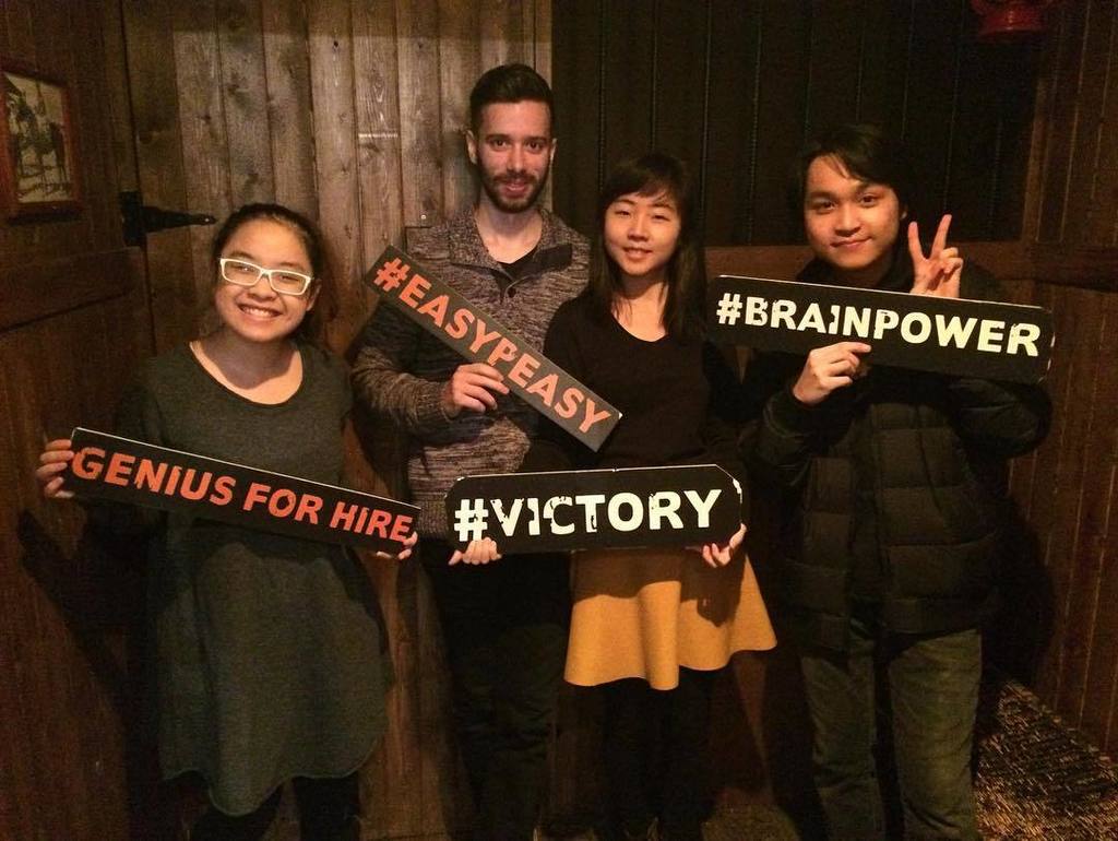 myst_minds's tweet photo. Great room escape today guys!! You did awesome! #geniusforhire #easypeasy #victory #brainpower https://t.co/IB3PaRrdA2