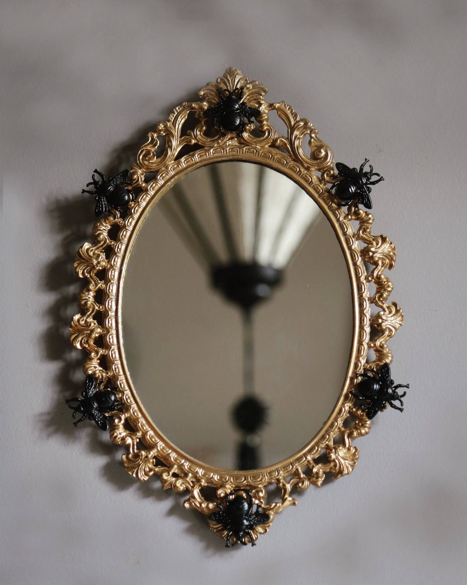 Go for #gold! In my #etsy shop: #baroque #Vintage mirror restyled with gold &amp; bees  one-of-a-kind, Free Shipping etsy.me/2Cuakwr #decor #homedecorideas