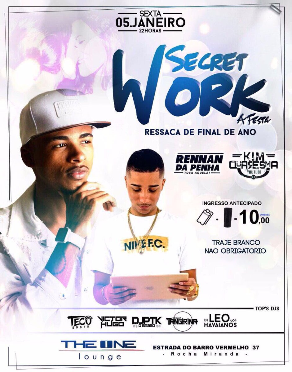 Lkvieira06's tweet image. ⚠⚠⚠ SEXTA-FEIRA tem o evento que vai parar Rocha Miranda , já garantiu seu ingresso??? NÃO????😱😱
Não perca tempo e garanta já o lote promocional da Secret Work, ingresso+copo 10 reais 
Vem pra #SecretWork dia 05/01 na boate The one lounge em Rocha Miranda ⚠⚠⚠