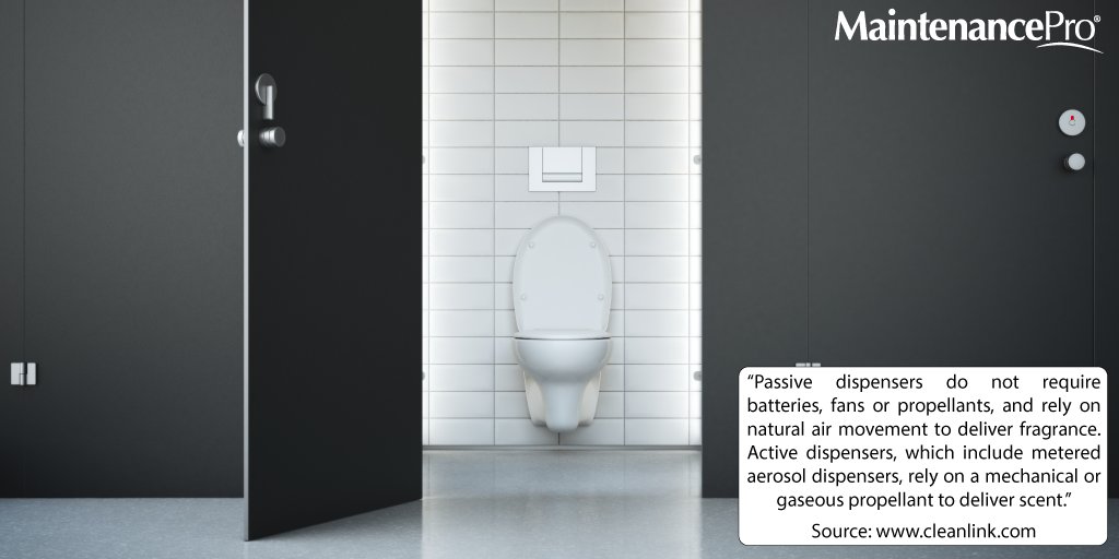 MaintenancePro_'s tweet image. #TuesdayTip: Determine if an active or passive odor control system is best for your facilities #cleaning needs. bit.ly/2qfPoU8