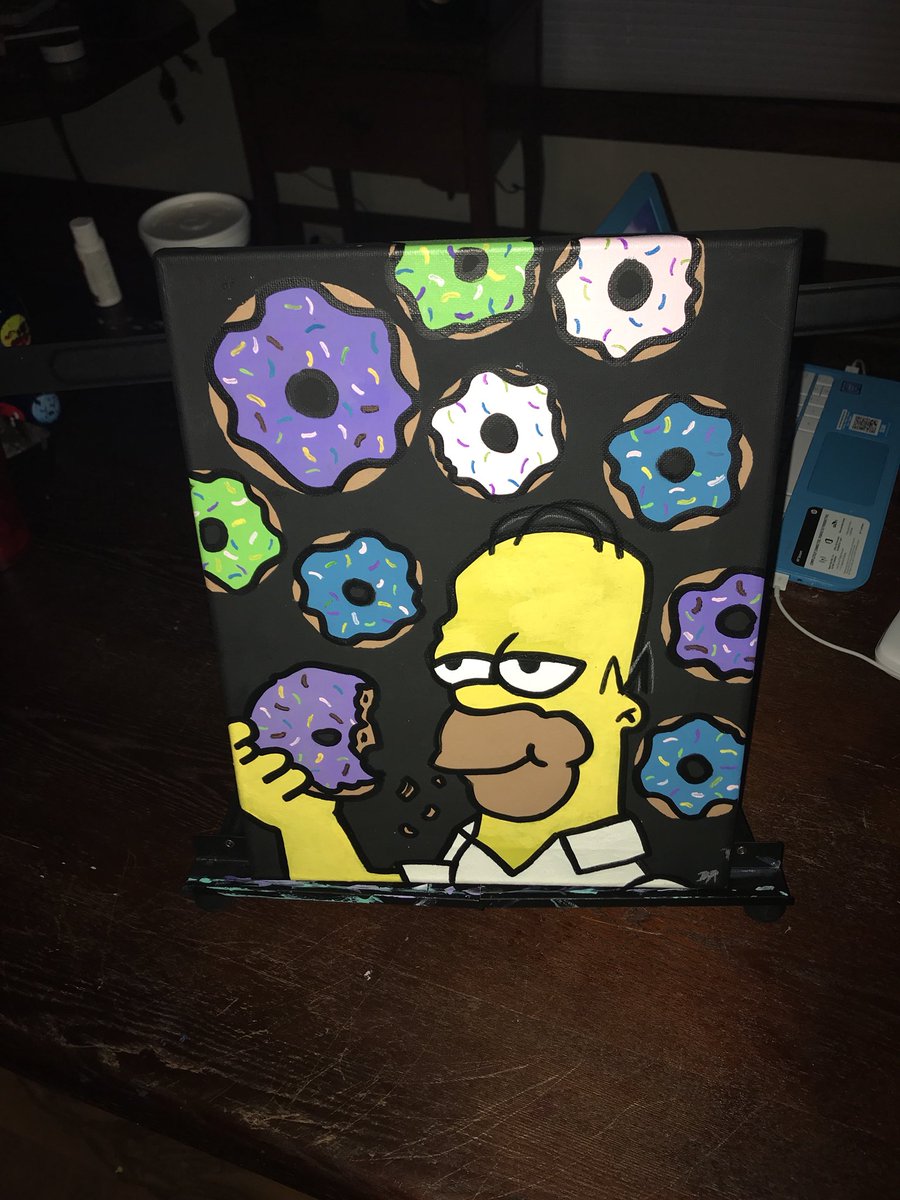 DionRose_FABink's tweet photo. Finished Donut Homer #TheSimpsons #90sCartoons #90sEra #DopeArt #BlackExcellence #Trapxart #FABink https://t.co/nNDYehFgrm
