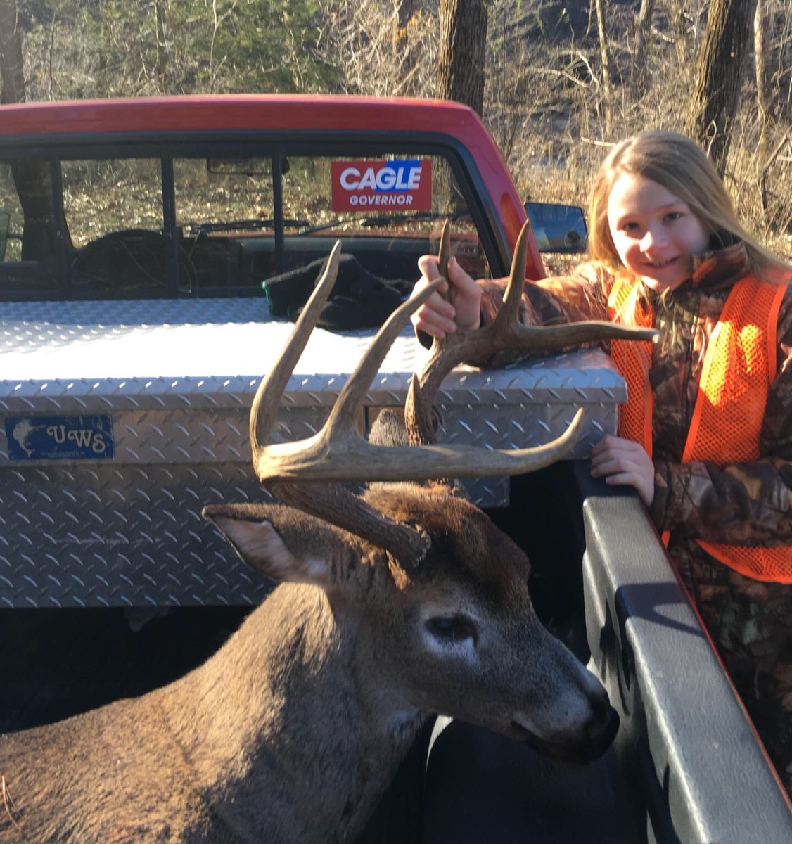 #TeamCagle hunters always score big -- even if you're 11 years old!! Congrats McKenzie! #CagleLead #SportsmenForCagle @LumpkinCountySO @StephenGooch