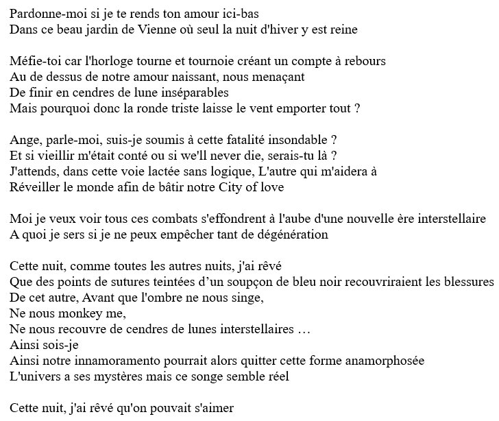 Parole de on va s aimer taici76tieda