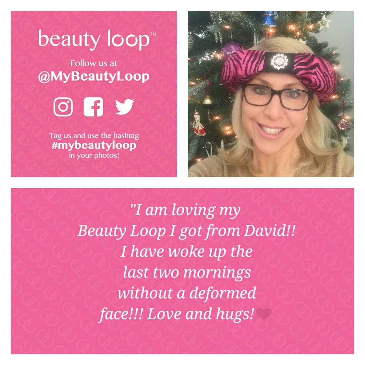 Thank you for sharing your beautiful photo and kind words about #MyBeautyLoop. #antiagingpillow #antiaging #beautysleep #beautyblogger  #beautymust #facelift #skincare #antiwrinkle #antiwrinklepillow #beautyloop #protectyourface