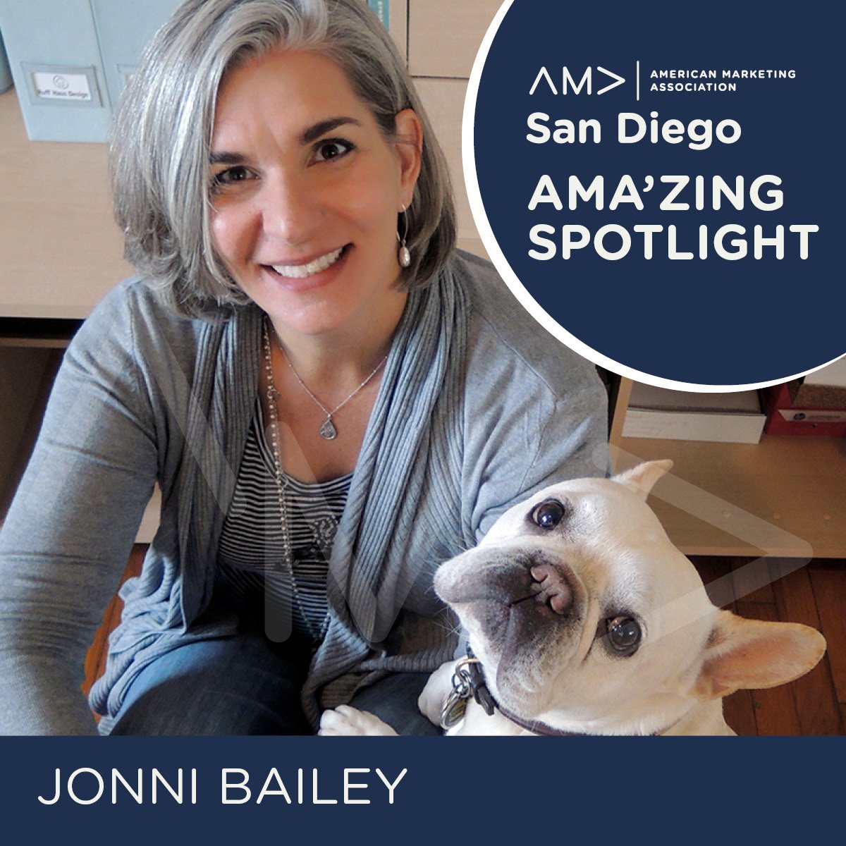 AMASanDiego's tweet photo. SPOTLIGHT: Meet our fabulous volunteer, Jonni Bailey, Founder of Ruff Haus, a branding and design agency where she helps companies bring their unique brand stories and experiences to life. Learn More! https://t.co/cp02wOrEgp #asmsd #marketing #creative #design https://t.co/XtNdBfUue5