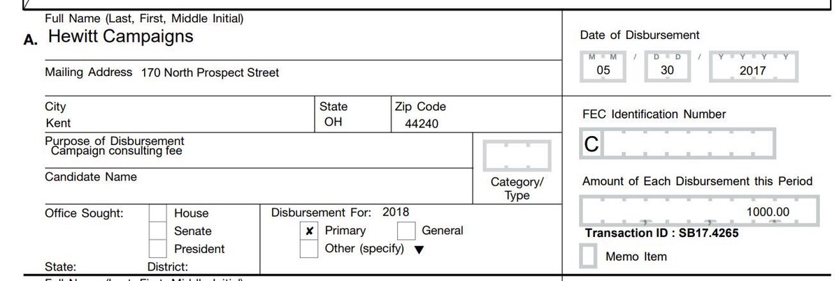 benjaminwolfwtf's tweet photo. .@angie_hewitt can you help us understand why the Wolf Campaign sent $1000 intended for Hewitt Campaigns to his home address in Kent instead of your address on the other side of the state? https://t.co/volviIomIY