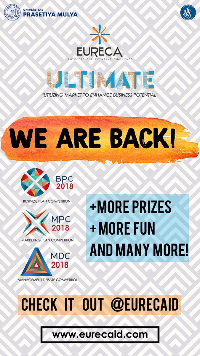 GarudaPreneur's tweet photo. #entrepreneur creative challenge 2018 @eurecaID #WeAreBack More PRIZES, More FUN, and MANY MORE! https://t.co/6n7QDRLqGX