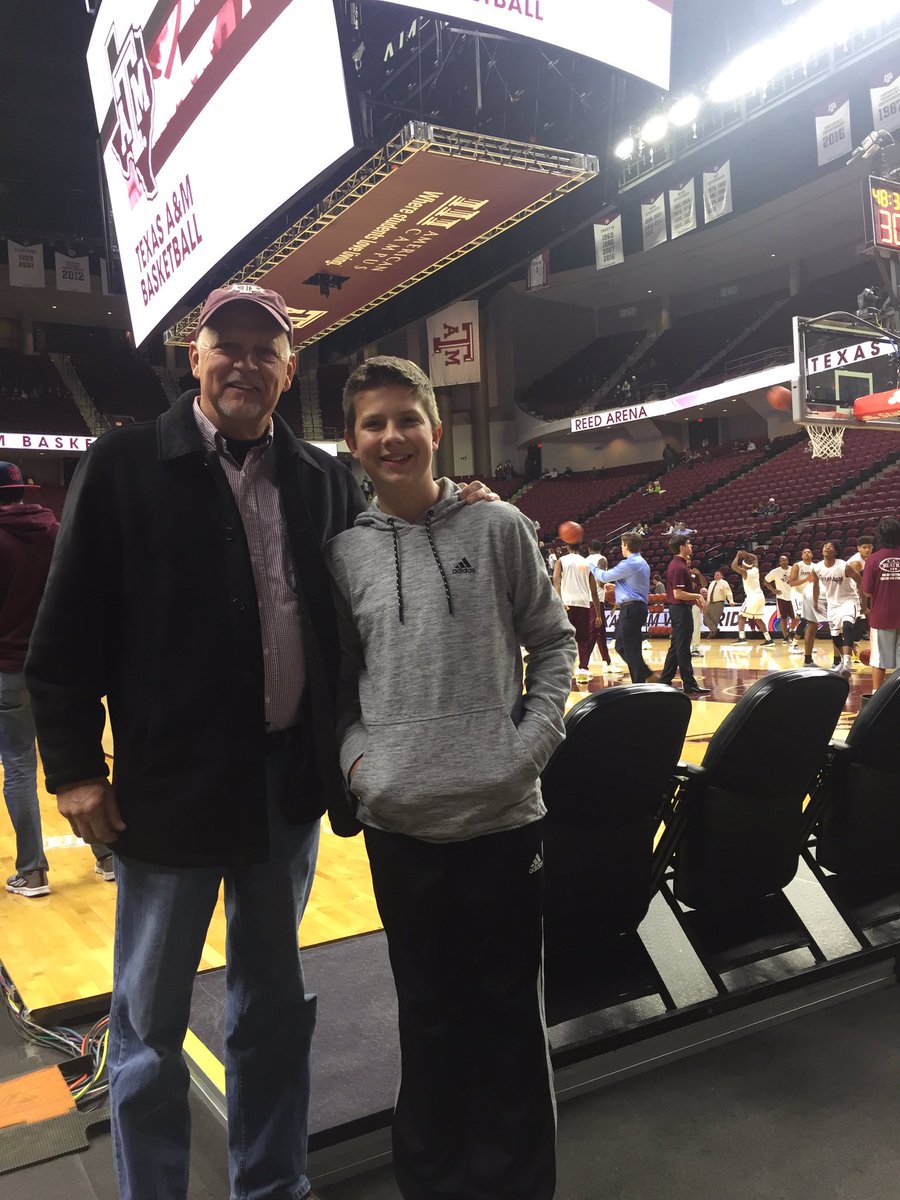 larry_smithlp's tweet photo. Great night for Aggie Basketball with grandson number #1 Clark https://t.co/BjH8f56wik