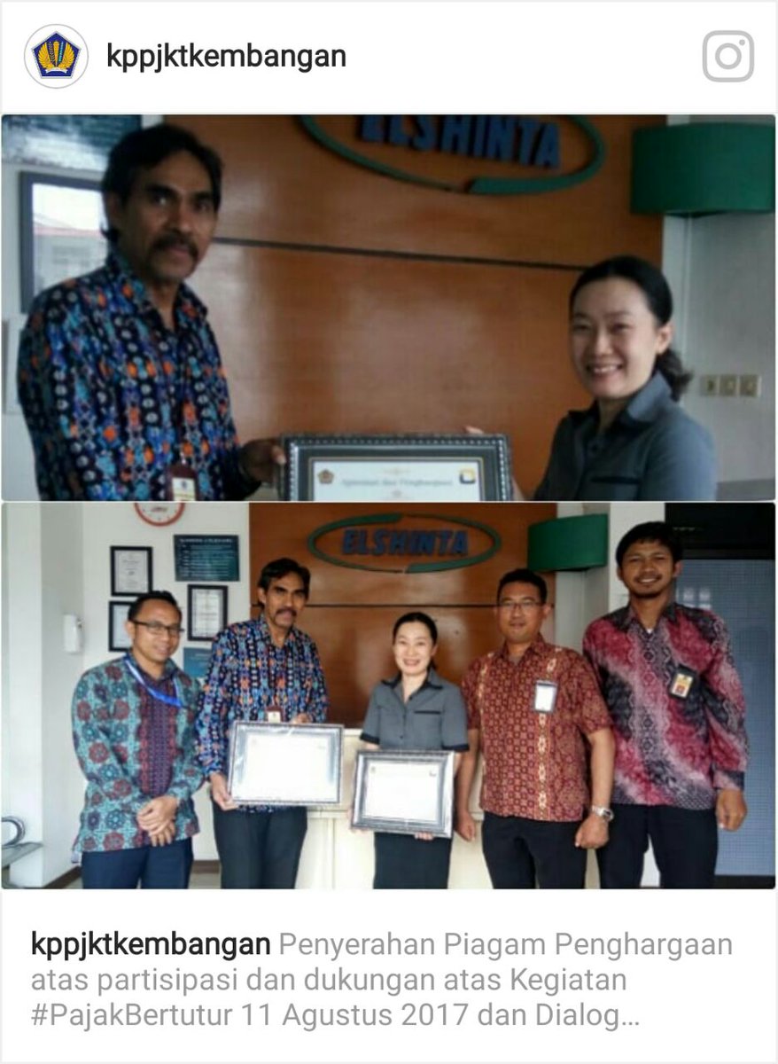 pajakkembangan's tweet photo. Penyerahan Piagam Penghargaan atas partisipasi dan dukungan atas kegiatan #PajakBertutur dan Dialog Perpajakan #PASFinal dari @kppjktkembangan diwakili Petrus Samusamu Kepala Seksi Ekstensifikasi dan Penyuluhan kepada Yen Lie @ElshintaTV #SadarPajak #SadarAPBN @RadioElshinta https://t.co/WzjhQThbbu