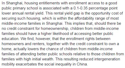 Unequal School Enrollment Rights and Increased Inequality: The Case of Shanghai
voxchina.org/show-3-54.html
Muyang Zhang, Jie Chen, Jan 03, 2018